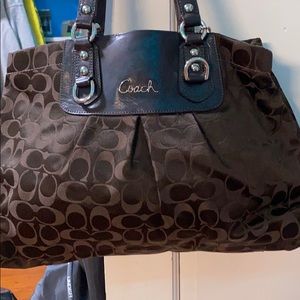 Authentic Brown Signature Coach Bag